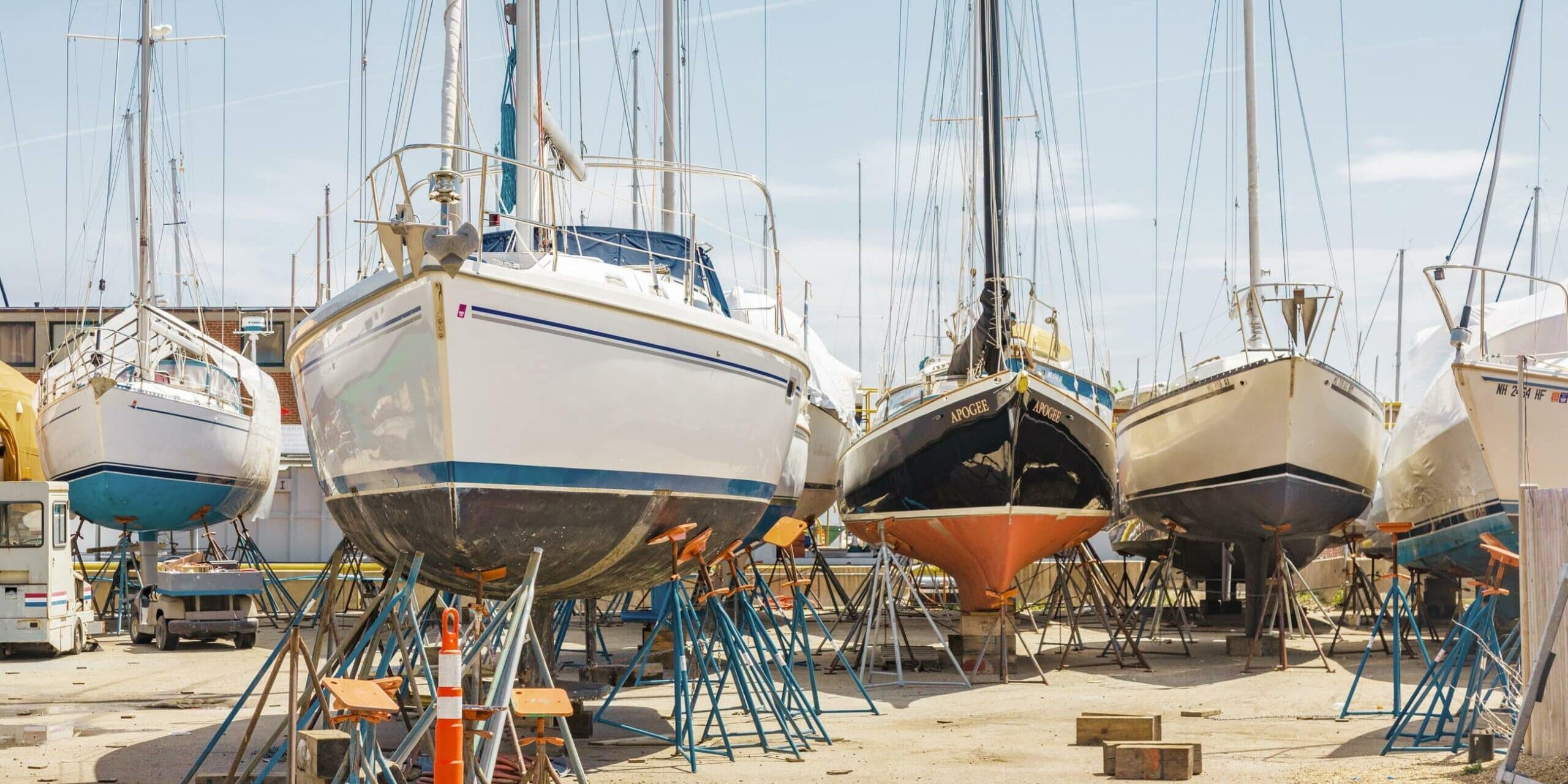 Boat storage yard